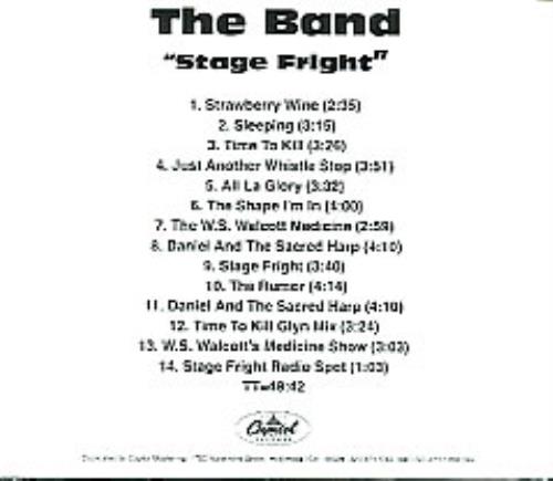 The Band Stage Fright CD-R acetate US T-BCRST281641