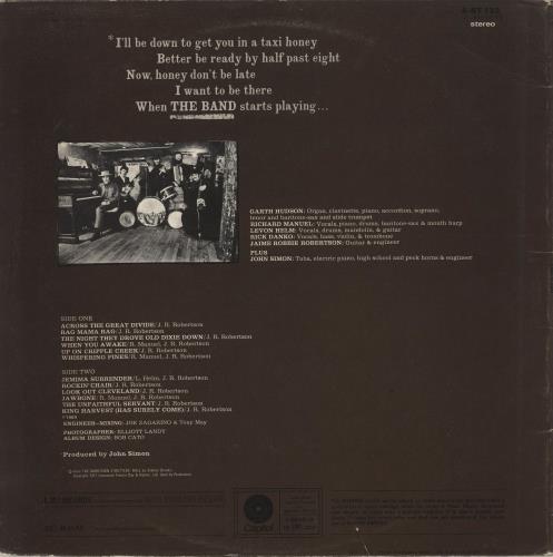 The Band The Band - 1st - EX vinyl LP album (LP record) UK T-BLPTH721382