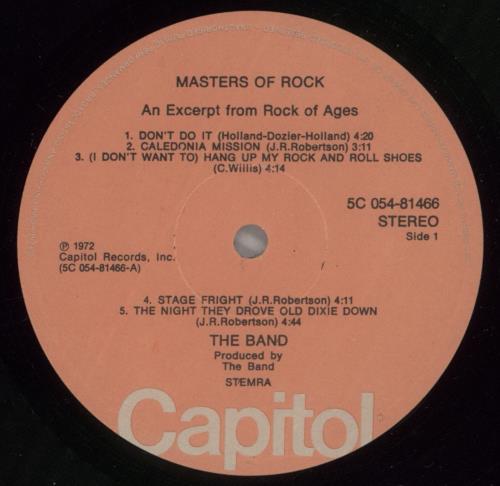 The Band The Band In Concert - An Excerpt From Rock Of Ages vinyl LP album (LP record) Dutch T-BLPTH880000