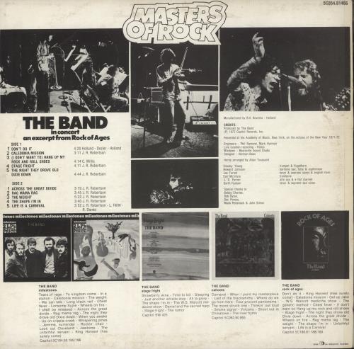 The Band The Band In Concert - An Excerpt From Rock Of Ages vinyl LP album (LP record) Dutch T-BLPTH880000