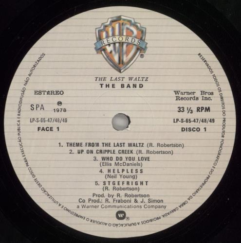 The Band The Last Waltz 3-LP vinyl record set (Triple LP Album) Portuguese T-B3LTH878314