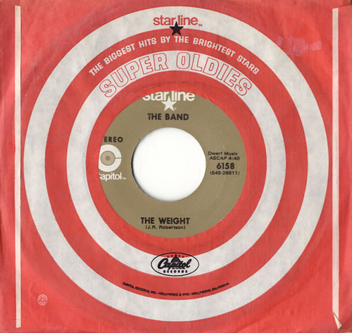 The Band The Weight 7" vinyl single (7 inch record / 45) US T-B07TH562957