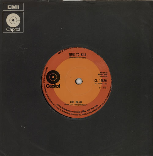 The Band Time To Kill 7" vinyl single (7 inch record / 45) UK T-B07TI212273