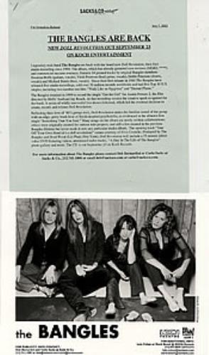 The Bangles Doll Revolution - NO CDR media press pack US BGLPPDO265260