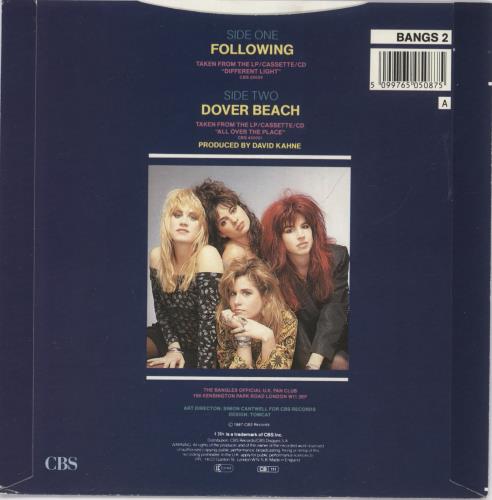 The Bangles Following 7" vinyl single (7 inch record / 45) UK BGL07FO296440