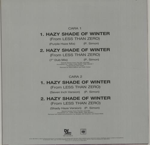 The Bangles Hazy Shade Of Winter 12" vinyl single (12 inch record / Maxi-single) Spanish BGL12HA676097