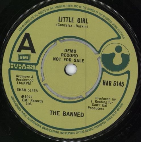 The Banned Little Girl + P/s 7" vinyl single (7 inch record / 45) UK NND07LI783705