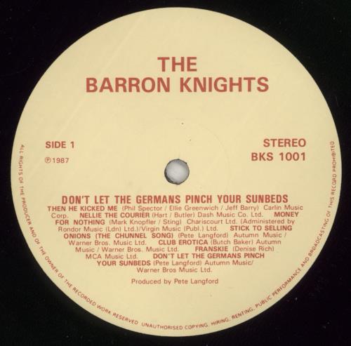 The Barron Knights Don't Let The Germans Pinch Your Sunbeds! - Autographed vinyl LP album (LP record) UK KN8LPDO874233