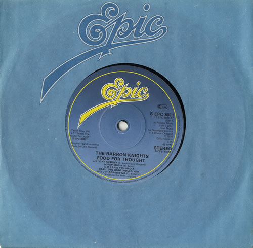 The Barron Knights Food For Thought 7" vinyl single (7 inch record / 45) UK KN807FO566621