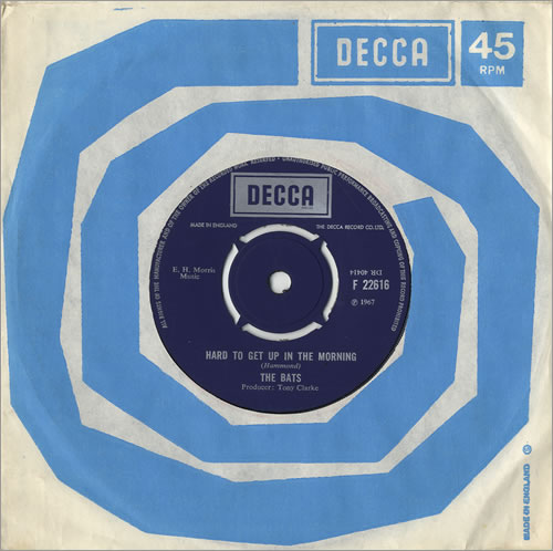 The Bats (60s SA) Hard To Get Up In The Morning 7" vinyl single (7 inch record / 45) UK B6007HA486854