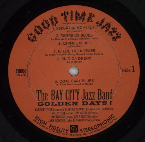 The Bay City Jazz Band Golden Days! vinyl LP album (LP record) US VRYLPGO568183