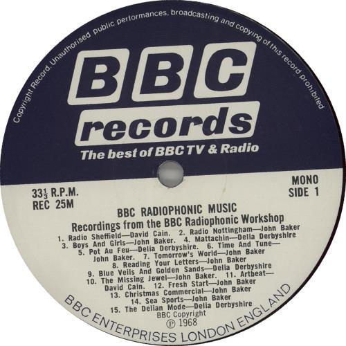 The BBC Radiophonic Workshop BBC Radiophonic Music vinyl LP album (LP record) UK RW0LPBB660461