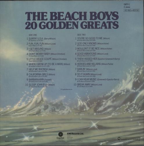 The Beach Boys 20 Golden Greats - 1st - EX vinyl LP album (LP record) UK BBOLPGO865993
