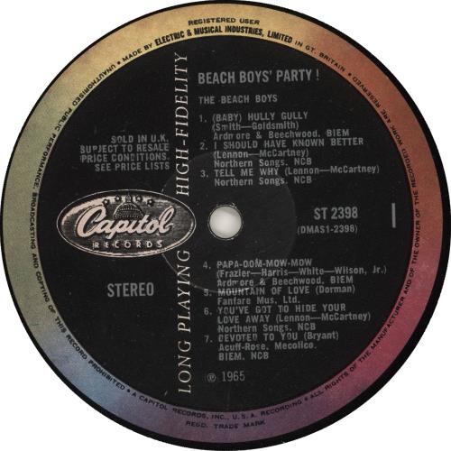 The Beach Boys Beach Boys' Party! - 1st vinyl LP album (LP record) UK BBOLPBE56831