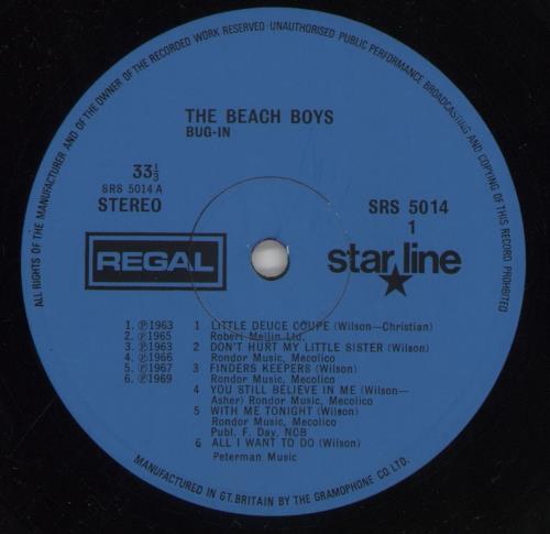 The Beach Boys Bug-In vinyl LP album (LP record) UK BBOLPBU77555