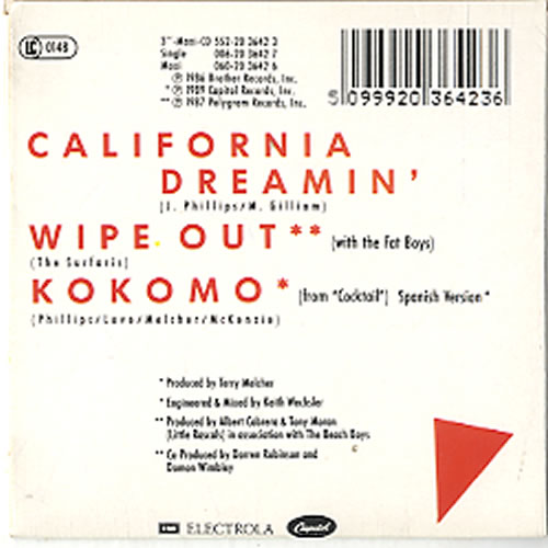 The Beach Boys California Dreamin' 3" CD single (CD3) Australian BBOC3CA624707