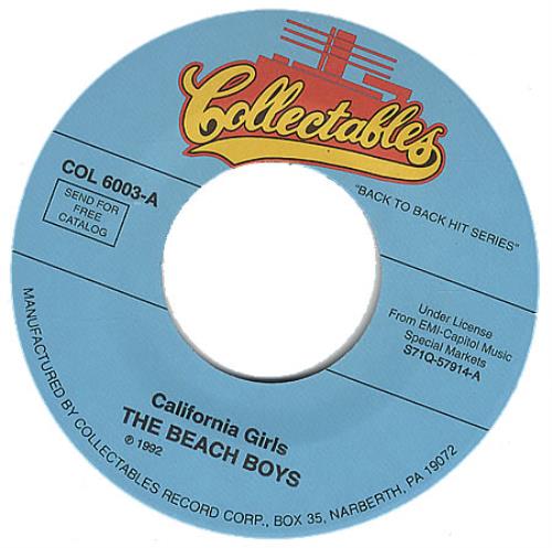 The Beach Boys California Girls 7" vinyl single (7 inch record / 45) US BBO07CA393029
