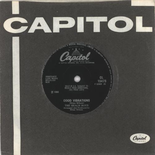 The Beach Boys Good Vibrations - solid 7" vinyl single (7 inch record / 45) UK BBO07GO569561