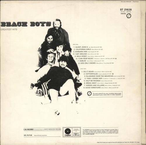 The Beach Boys Greatest Hits - 1st - Laminated vinyl LP album (LP record) UK BBOLPGR718181