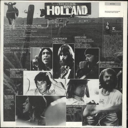 The Beach Boys Holland vinyl LP album (LP record) Australian BBOLPHO719652
