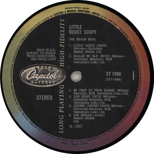 The Beach Boys Little Deuce Coupe - EX vinyl LP album (LP record) UK BBOLPLI681644