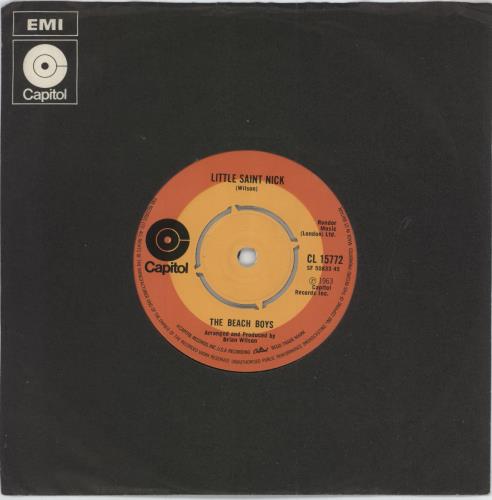 The Beach Boys Little Saint Nick 7" vinyl single (7 inch record / 45) UK BBO07LI638017