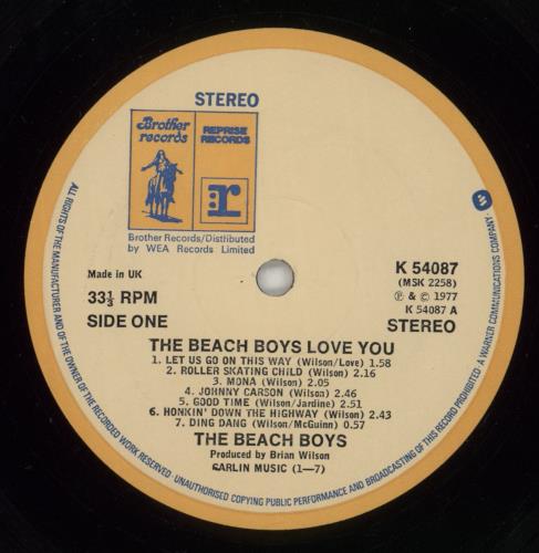 The Beach Boys Love You + Insert vinyl LP album (LP record) UK BBOLPLO209984