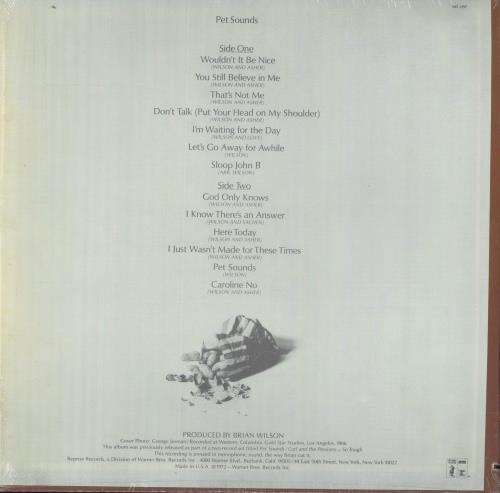 The Beach Boys Pet Sounds vinyl LP album (LP record) US BBOLPPE853559