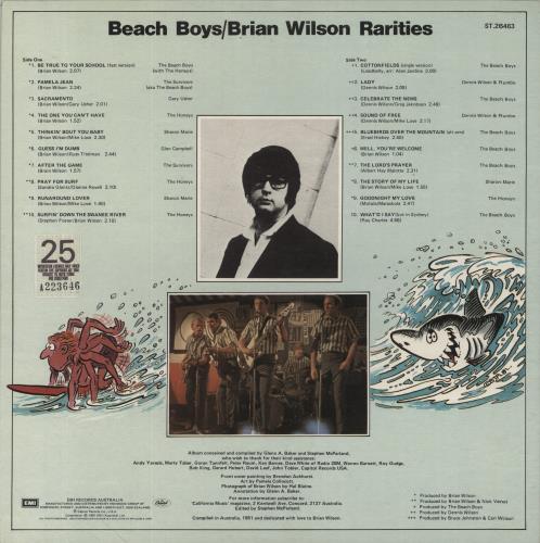 The Beach Boys Rarities vinyl LP album (LP record) Australian BBOLPRA104898