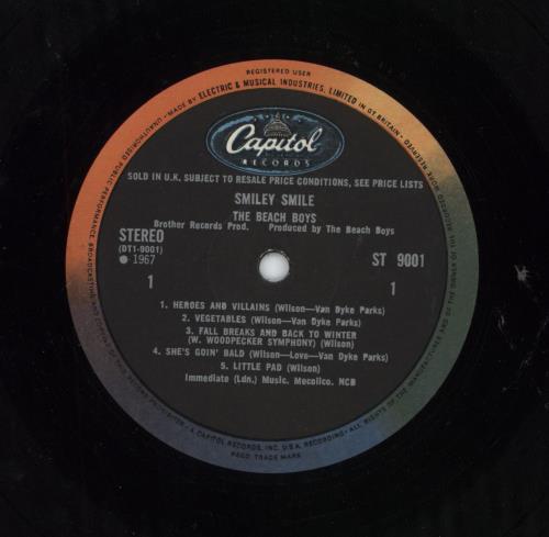 The Beach Boys Smiley Smile - 1st vinyl LP album (LP record) UK BBOLPSM210657