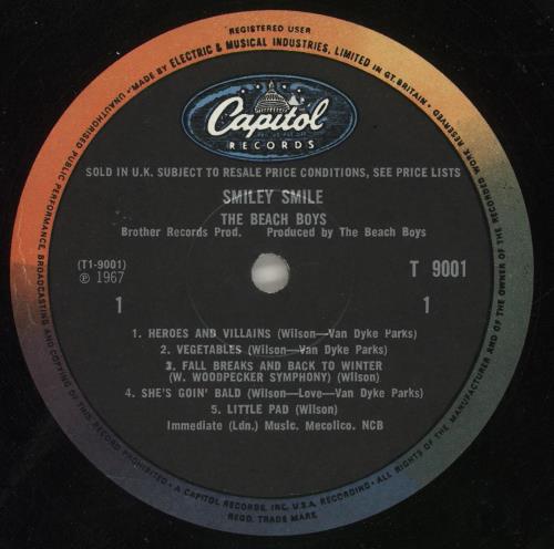 The Beach Boys Smiley Smile - EX vinyl LP album (LP record) UK BBOLPSM211224