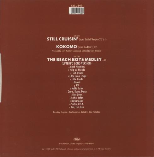 The Beach Boys Still Cruisin' 12" vinyl single (12 inch record / Maxi-single) UK BBO12ST55829