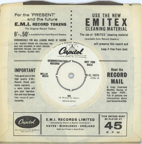 The Beach Boys Surfin' Safari - VG 7" vinyl single (7 inch record / 45) UK BBO07SU814522