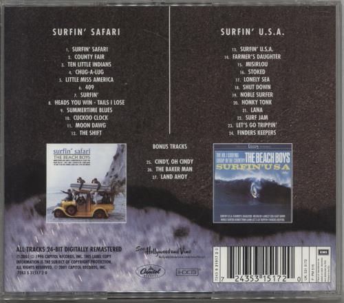 The Beach Boys Surfin' Safari CD album (CDLP) UK BBOCDSU866774