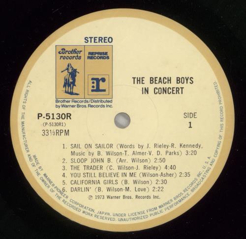The Beach Boys The Beach Boys In Concert 2-LP vinyl record set (Double LP Album) Japanese BBO2LTH472178