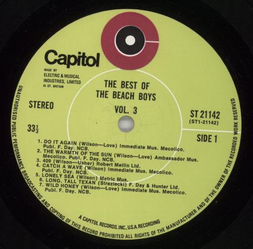 The Beach Boys The Best Of The Beach Boys Vol. 3 - 3rd vinyl LP album (LP record) UK BBOLPTH864784