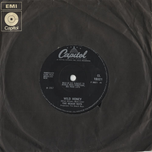 The Beach Boys Wild Honey - Solid 7" vinyl single (7 inch record / 45) UK BBO07WI561952