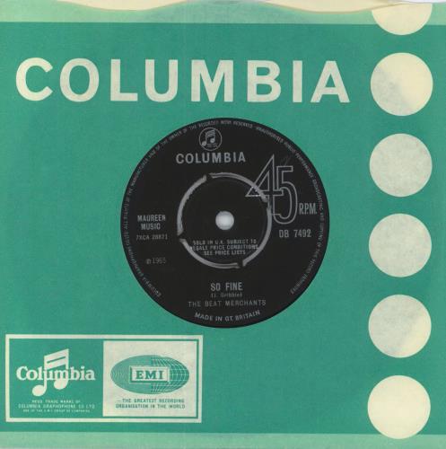 The Beat Merchants So Fine 7" vinyl single (7 inch record / 45) UK VTJ07SO640801