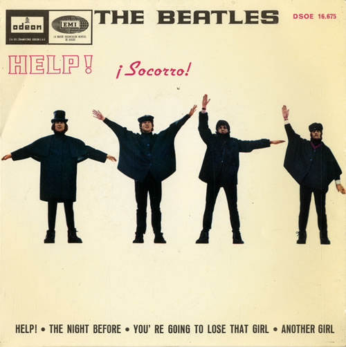 The Beatles �Socorro! - Help! EP 7" vinyl single (7 inch record / 45) Spanish BTL07SO586025