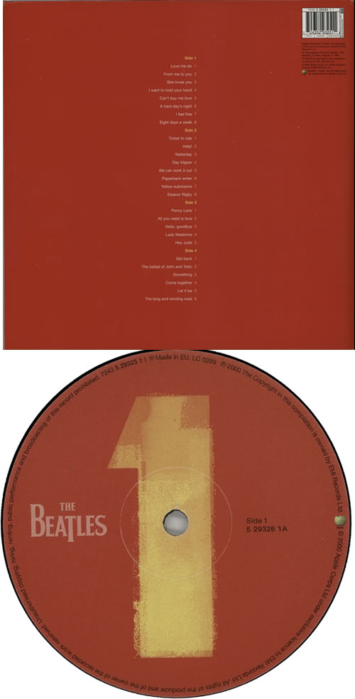 The Beatles 1 - One - EX 2-LP vinyl record set (Double LP Album) UK BTL2LON628886