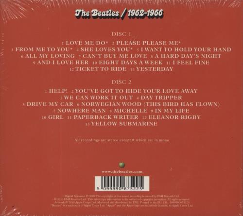 The Beatles 1962-1966 [The Red Album] - Sealed 2 CD album set (Double CD) UK BTL2CTH517254