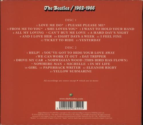 The Beatles 1962-1966 [The Red Album] 2 CD album set (Double CD) UK BTL2CTH866878