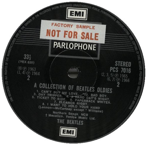 The Beatles A Collection Of Beatles Oldies - EMI - Sample vinyl LP album (LP record) UK BTLLPAC582622