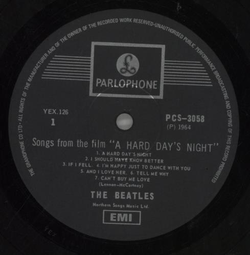 The Beatles A Hard Day's Night - 1 Box - EX vinyl LP album (LP record) Singapore BTLLPAH858760