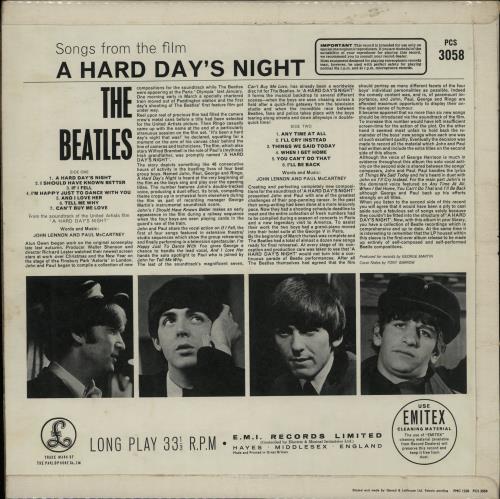 The Beatles A Hard Day's Night - 1st - EX vinyl LP album (LP record) UK BTLLPAH374604