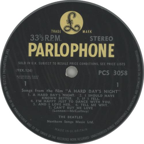 The Beatles A Hard Day's Night - 1st - EX vinyl LP album (LP record) UK BTLLPAH374604