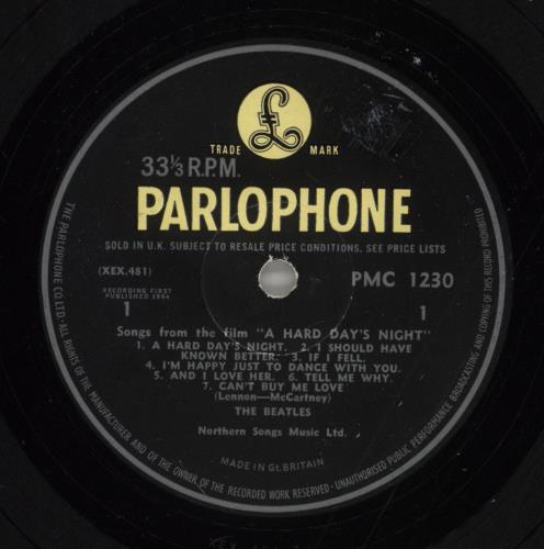 The Beatles A Hard Day's Night - 1st - G&L - VG vinyl LP album (LP record) UK BTLLPAH778991