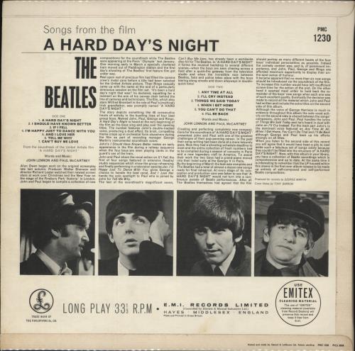 The Beatles A Hard Day's Night - 1st - G&L - VG vinyl LP album (LP record) UK BTLLPAH778991
