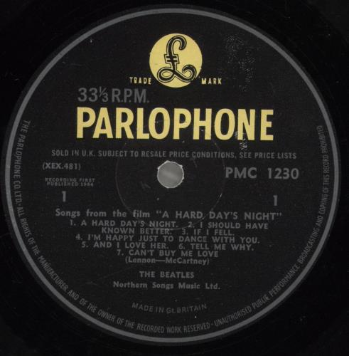 The Beatles A Hard Day's Night - 1st - G&L vinyl LP album (LP record) UK BTLLPAH59610