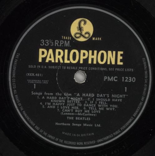 The Beatles A Hard Day's Night - 1st - G&L vinyl LP album (LP record) UK BTLLPAH739054